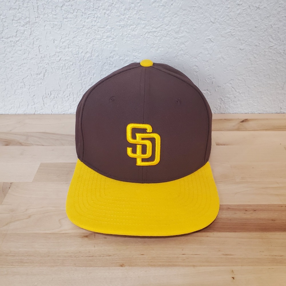 Nike San Diego Padres Hat Brown Yellow Snapback NB13-917Z Mens M/L MLB Baseball